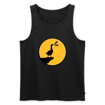 Wolf goose honk goose - Men's Premium Organic Tank Top - black - Front - AI Model Male 178 light (178cm)