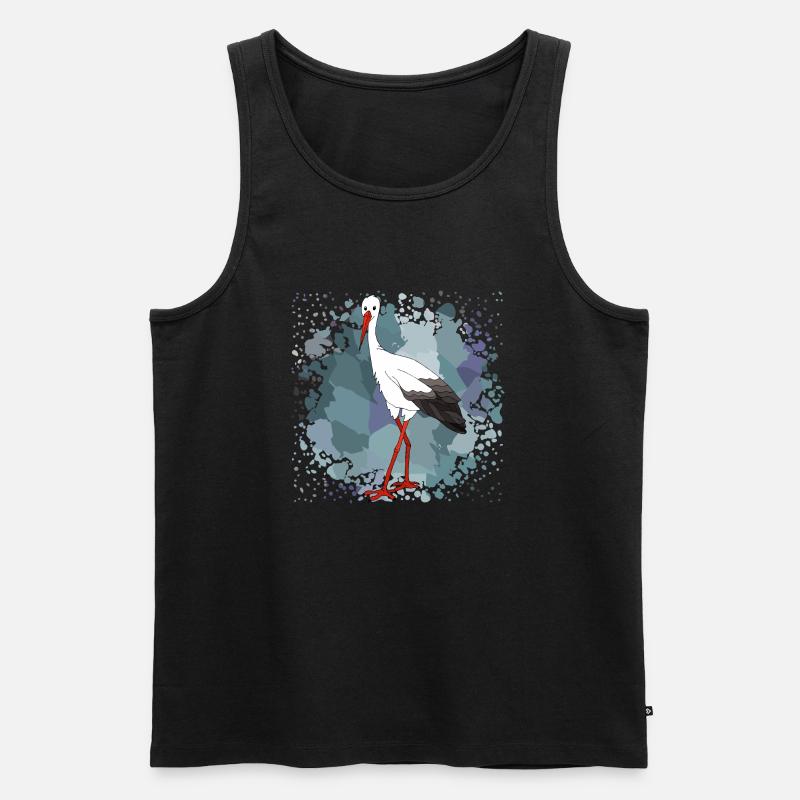 Storch - Männer Premium Bio Tank Top - Schwarz