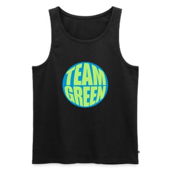 Green team logo - Men's Premium Organic Tank Top - black - Front - AI Model Male 178 light (178cm)