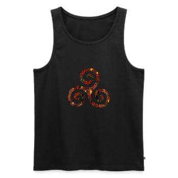 Triskel - Men's Premium Organic Tank Top - black - Front - AI Model Male 178 light (178cm)