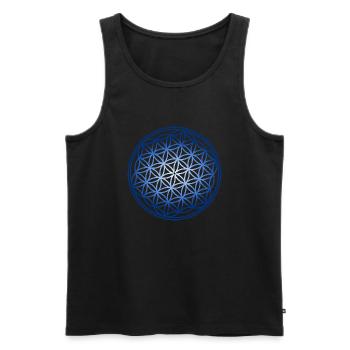 Blume des Lebens - Männer Premium Bio Tank Top - Schwarz - Vorne - Michal (187cm)