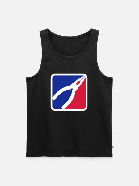 Pliers tool logo - Men's Premium Organic Tank Top - black