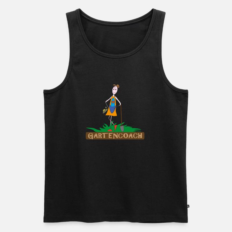 Gartencoach - Männer Premium Bio Tank Top - Schwarz