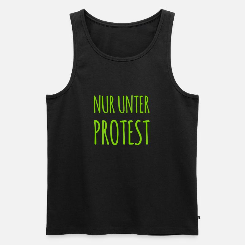 nur unter Protest - Männer Premium Bio Tank Top - Schwarz