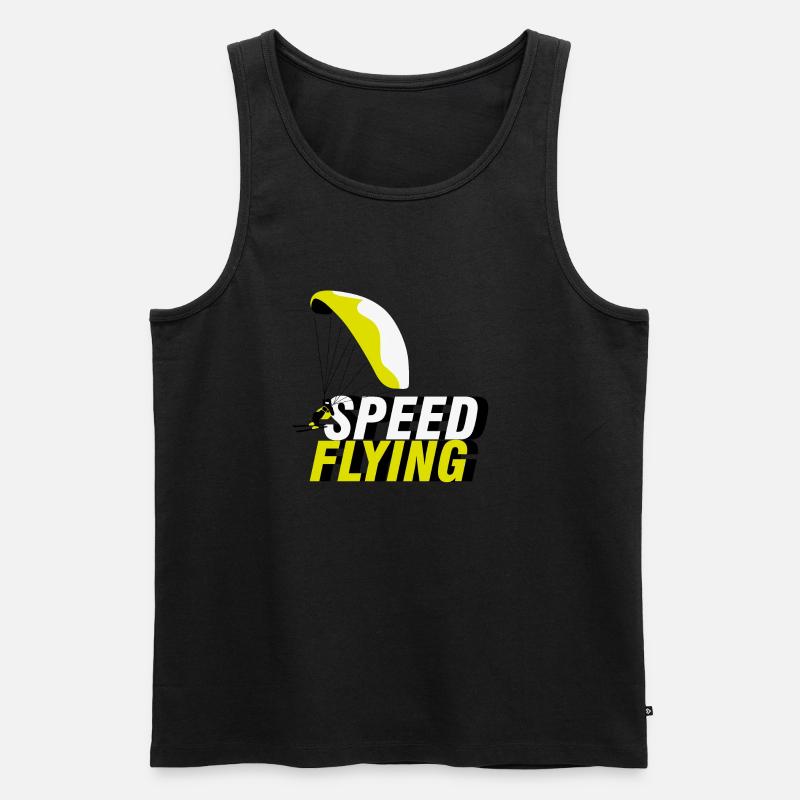 Speed Flying - Männer Premium Bio Tank Top - Schwarz