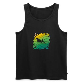 Double Exposure Wingfoiling Surfen Surfer Geschenk - Männer Premium Bio Tank Top - Schwarz - Vorne - AI Model Male 178 light (178cm)