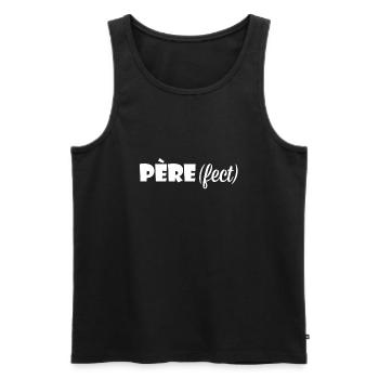 Père fect père(fect) - Débardeur bio Premium Homme - noir - Devant - Michal (187cm)