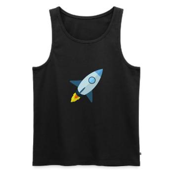 rocket - Men's Premium Organic Tank Top - black - Front - AI Model Male 178 light (178cm)