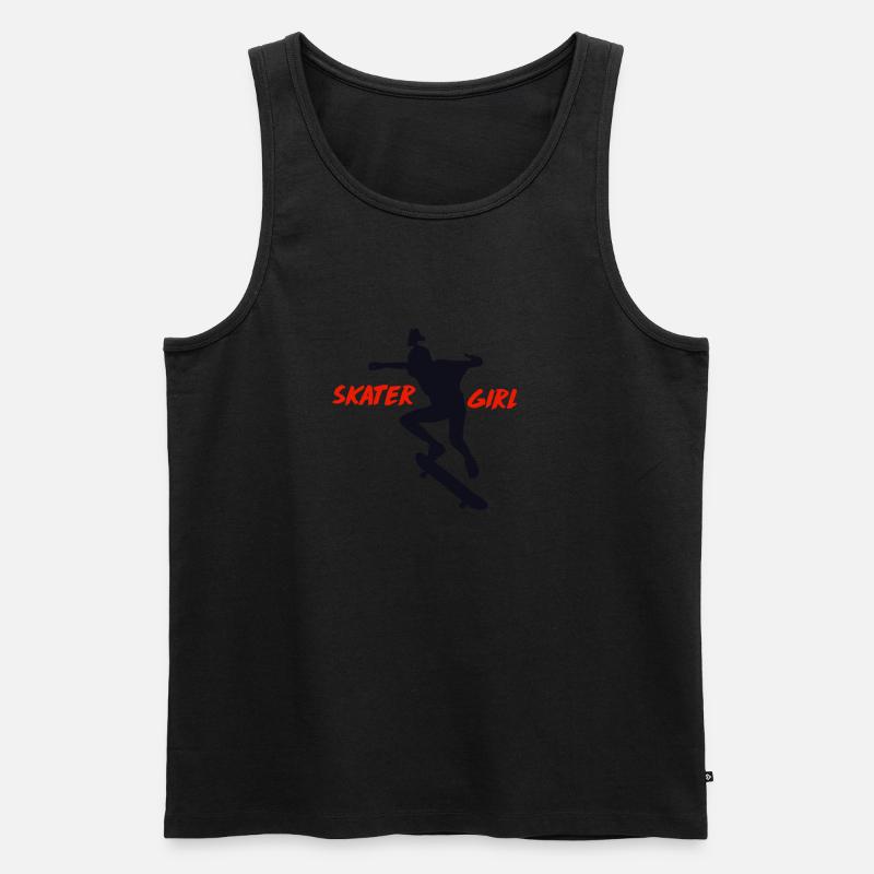 Skatermädchen - Männer Premium Bio Tank Top - Schwarz