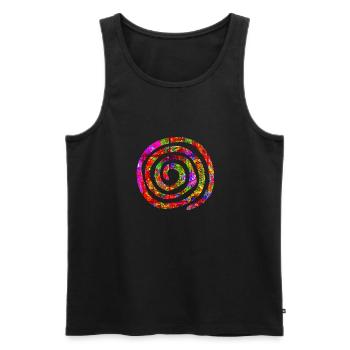 Spiral - Männer Premium Bio Tank Top - Schwarz - Vorne - AI Model Male 178 light (178cm)