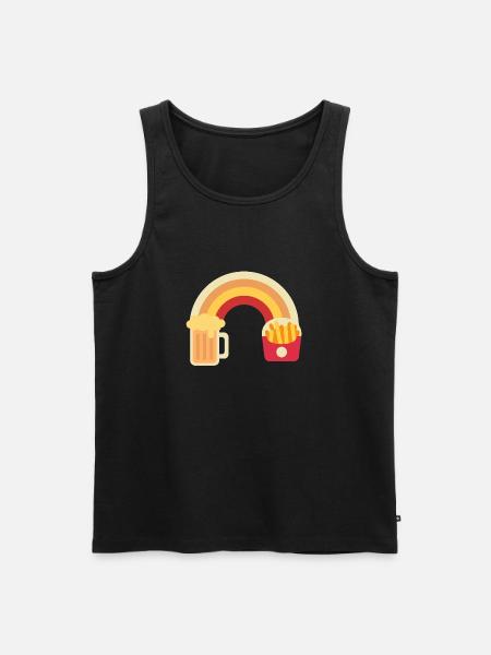Beer and fries - Men's Premium Organic Tank Top - black