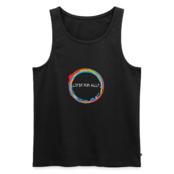 Liebe für Alle - Männer Premium Bio Tank Top - Schwarz - Vorne - AI Model Male 178 light (178cm)
