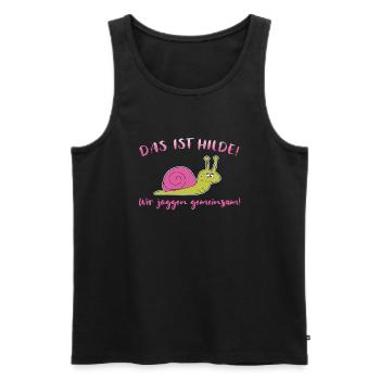 Joggen Sport Laufen Langsame Schnecke Lustig - Männer Premium Bio Tank Top - Schwarz - Vorne - Michal (187cm)