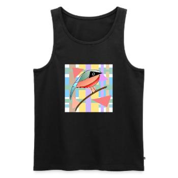 Vogel - Männer Premium Bio Tank Top - Schwarz - Vorne - AI Model Male 178 light (178cm)