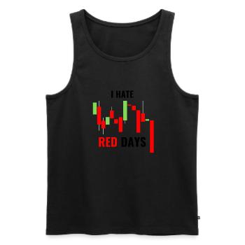 Ich hasse rote Tage - Männer Premium Bio Tank Top - Schwarz - Vorne - AI Model Male 178 light (178cm)