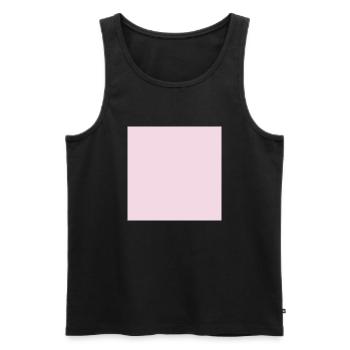 Rosa, Pink, Dunkelrosa (auch personalisierbar) - Männer Premium Bio Tank Top - Schwarz - Vorne - AI Model Male 178 light (178cm)