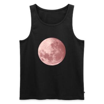 Mond in Roségold - Männer Premium Bio Tank Top - Schwarz - Vorne - AI Model Male 178 light (178cm)
