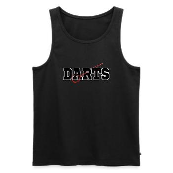 Darts Dart Dartpfeil - Männer Premium Bio Tank Top - Schwarz - Vorne - AI Model Male 178 light (178cm)