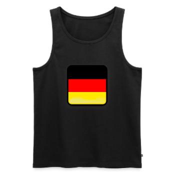 Germany flag - Men's Premium Organic Tank Top - black - Front - AI Model Male 178 light (178cm)