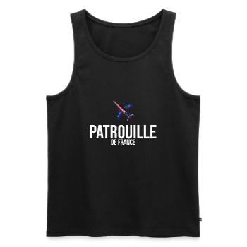 Patrouille de France meeting aérien armée de l'air - Débardeur bio Premium Homme - noir - Devant - AI Model Male 178 light (178cm)