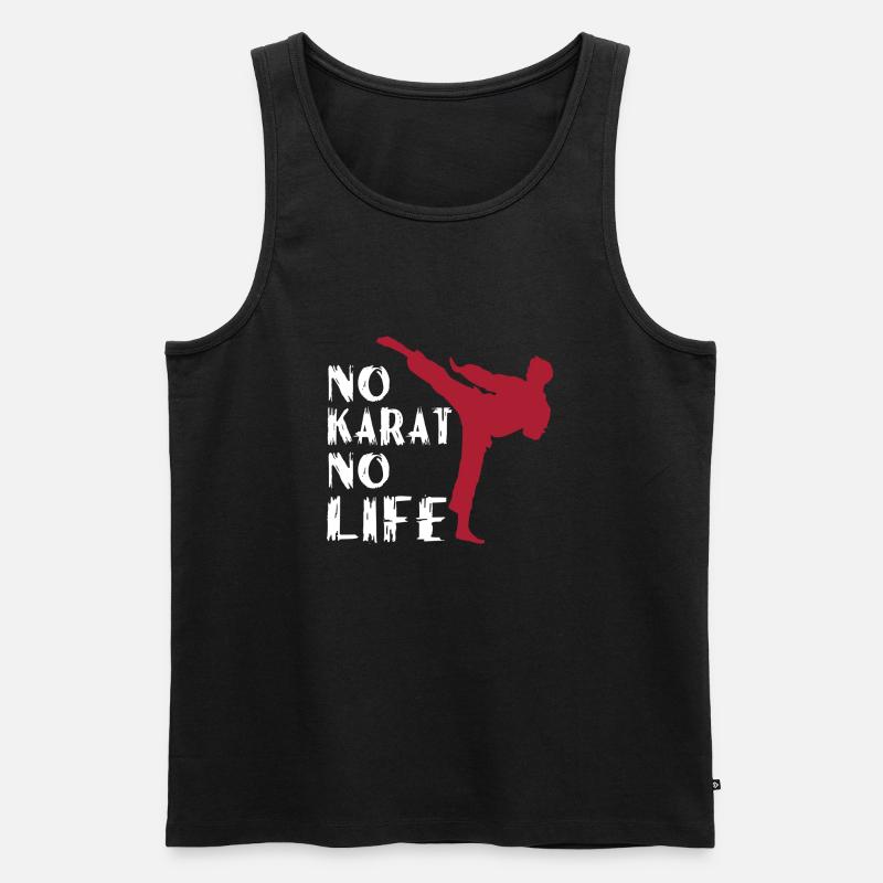 Karate - Männer Premium Bio Tank Top - Schwarz