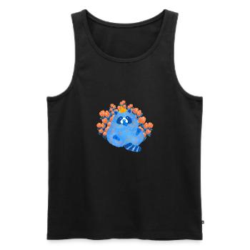 blauer Waschmann - Männer Premium Bio Tank Top - Schwarz - Vorne - Michal (187cm)
