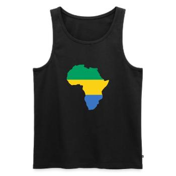 Gabon - Men's Premium Organic Tank Top - black - Front - AI Model Male 178 light (178cm)