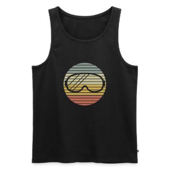 Ski Skifahrer Skifahren Wintersport Snowboard - Männer Premium Bio Tank Top - Schwarz - Vorne - Michal (187cm)