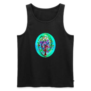 Frühlingsspirale - Männer Premium Bio Tank Top - Schwarz - Vorne - AI Model Male 178 light (178cm)