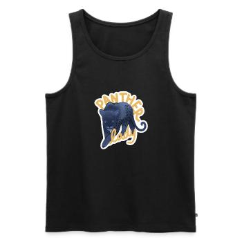 Hand gezeichnet eblack Panther Lady - Männer Premium Bio Tank Top - Schwarz - Vorne - Michal (187cm)