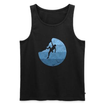 Climbing - Débardeur bio Premium Homme - noir - Devant - Michal (187cm)