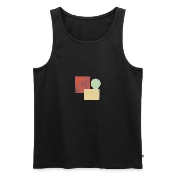 Simple Geometrie - Männer Premium Bio Tank Top - Schwarz - Vorne - AI Model Male 178 light (178cm)