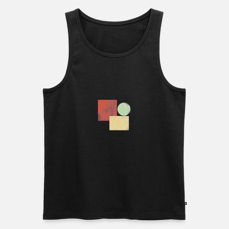 Simple Geometrie - Männer Premium Bio Tank Top - Schwarz