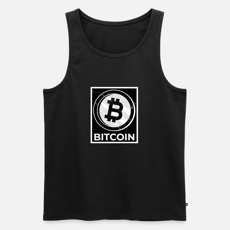 BItcoin - Männer Premium Bio Tank Top - Schwarz