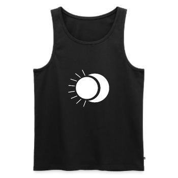 Sonne und Mond - Männer Premium Bio Tank Top - Schwarz - Vorne - AI Model Male 178 light (178cm)