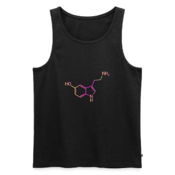 Serotonin Molekül Chemie Glück Geschenkidee - Männer Premium Bio Tank Top - Schwarz - Vorne - AI Model Male 178 light (178cm)