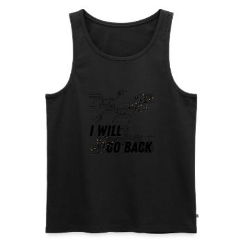 Ich werde zurückgehen Zitat Film Geschenk Mann Frau - Männer Premium Bio Tank Top - Schwarz - Vorne - AI Model Male 178 light (178cm)