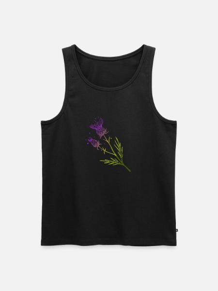 Skotland Thistle Blomst Tattoo Design Gave Idé - Herre Premium økologisk tanktop - sort