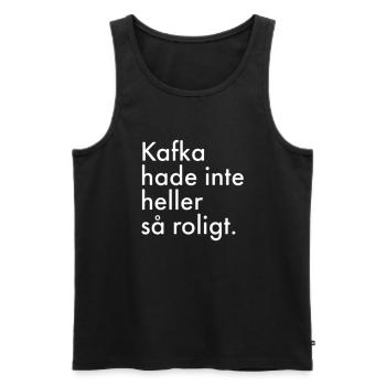 Kafka hatte auch nicht viel Spaß. - Männer Premium Bio Tank Top - Schwarz - Vorne - AI Model Male 178 light (178cm)