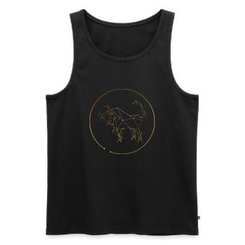 Sternzeichen Taurus Stier - Männer Premium Bio Tank Top - Schwarz - Vorne - AI Model Male 178 light (178cm)