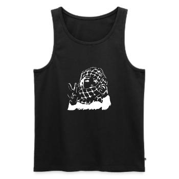 free palestine - Men's Premium Organic Tank Top - black - Front - AI Model Male 178 light (178cm)