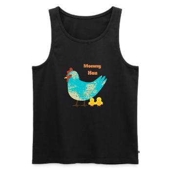 MAMAN HEN - Débardeur bio Premium Homme - noir - Devant - AI Model Male 178 light (178cm)
