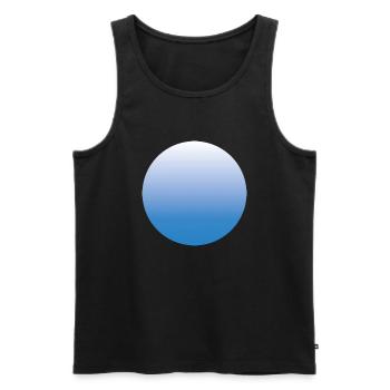 Sun blue with gradient 02 - Men's Premium Organic Tank Top - black - Front - AI Model Male 178 light (178cm)