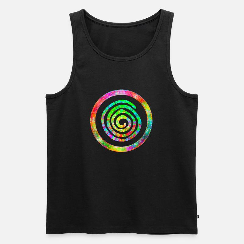 Fröhliche Spirale - Männer Premium Bio Tank Top - Schwarz