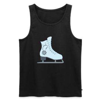 Eislauf Schlittschuh - Männer Premium Bio Tank Top - Schwarz - Vorne - AI Model Male 178 light (178cm)