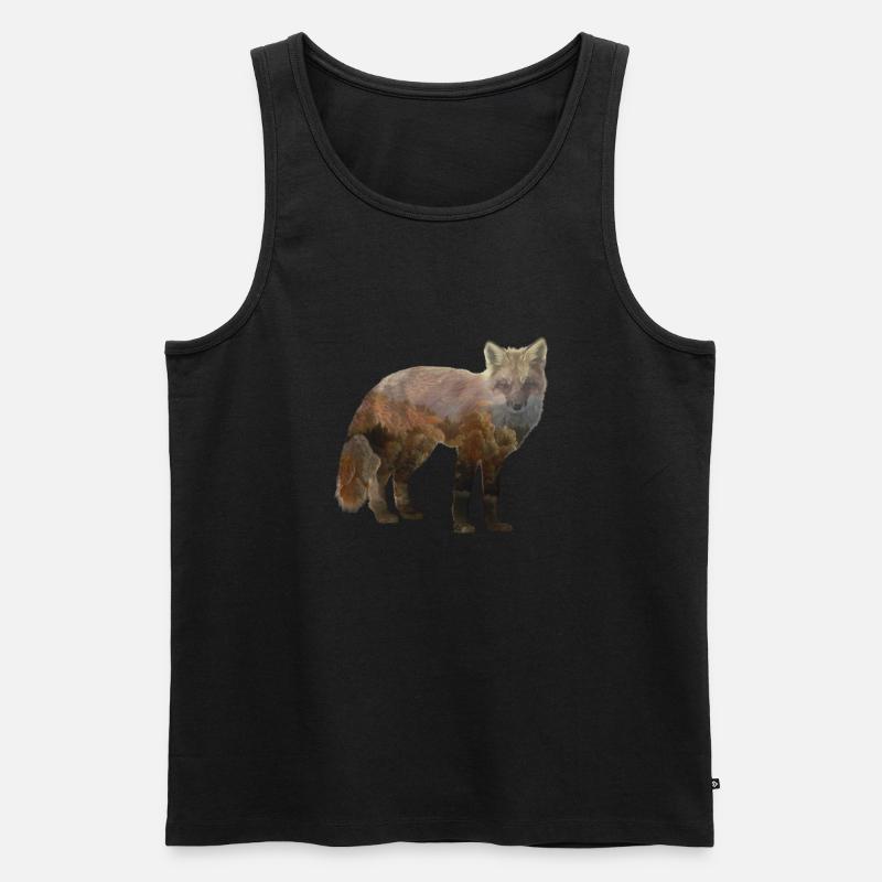 Fuchs - Männer Premium Bio Tank Top - Schwarz