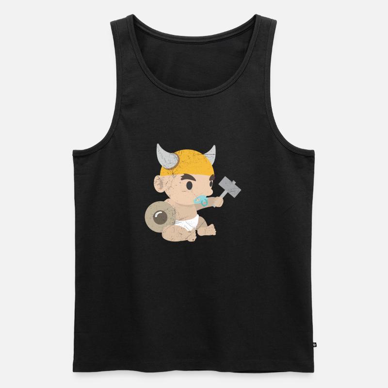 Viking Baby Schnuller Wikinger Geschenkidee - Männer Premium Bio Tank Top - Schwarz