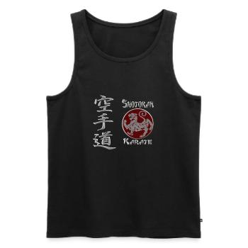Shotokan Karate TigerLogo Calligraphy Martial Arts - Männer Premium Bio Tank Top - Schwarz - Vorne - AI Model Male 178 light (178cm)