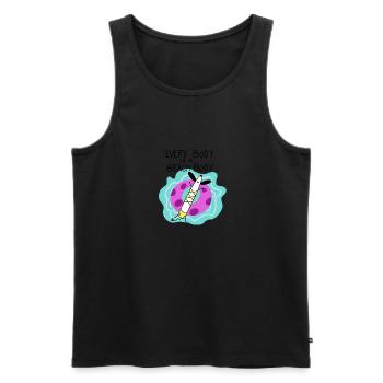 DACHSHUND TECKEL DACHSHUND LOVE DAGGEL - Men's Premium Organic Tank Top - black - Front - AI Model Male 178 light (178cm)