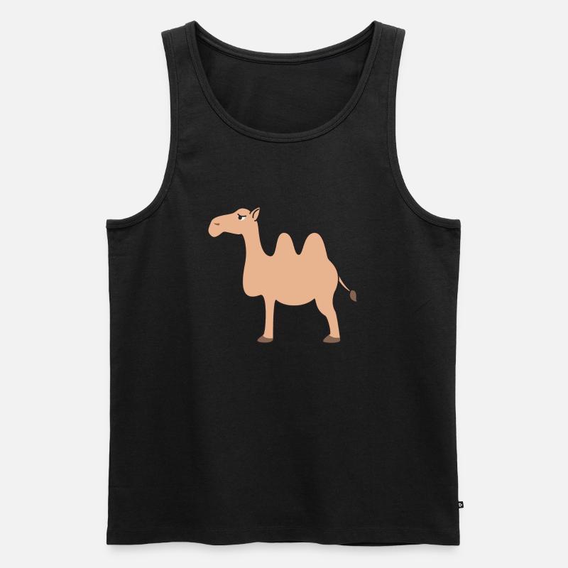 Kamel - Männer Premium Bio Tank Top - Schwarz